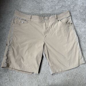 Kuhl Mens Radikl Tan Chino Shorts Size 42 Stretch Hiking Outdoor Gusseted